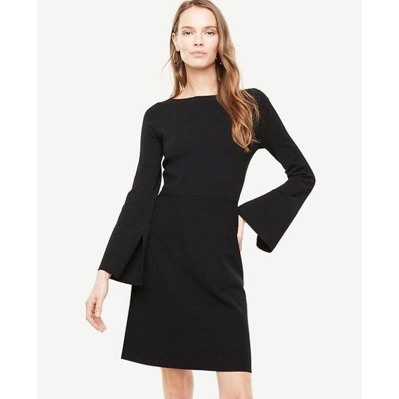 Ann Taylor Dresses & Skirts - Ann Taylor Slit Sleeve Flare Sweater Dress